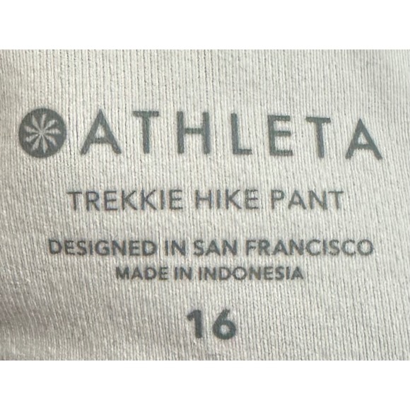 Athleta Trekkie Hike Pant Women's Size 16 Beige Lightweight Outdoor Casual - Picture 5 of 7